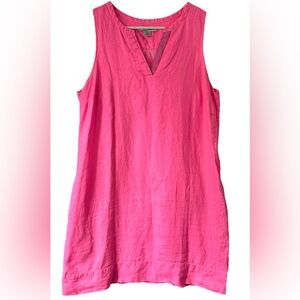 Tommy Bahama Women’s Linen Midi Dress Bright Pink Size Large